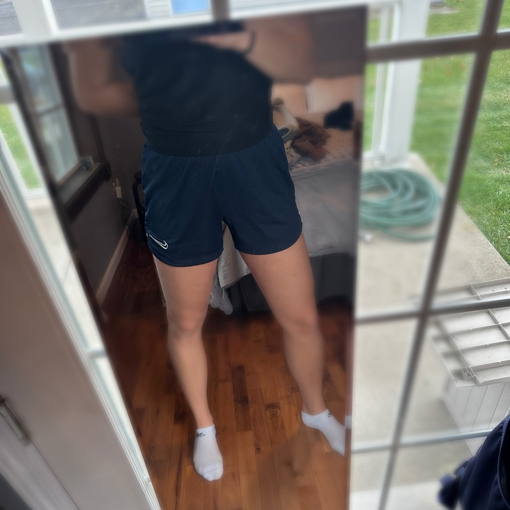 Nike Women's Navy Blue Athletic Shorts